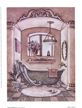 vintage bathtub illustration