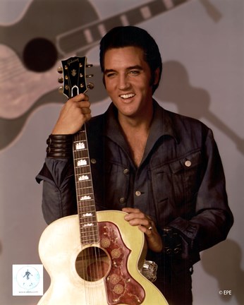 Elvis Presley Holding Gibson Guitar (#9) Fine Art Print by Unknown at  FulcrumGallery.com