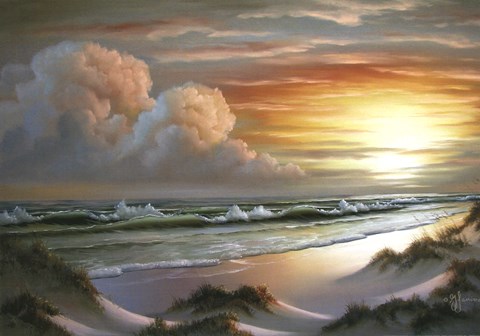 Golden Morning Seascape Fine Art Print by Georgia Janisse at ...