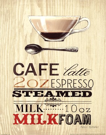 Cafe Latte Fine Art Print by Marco Fabiano at FulcrumGallery.com