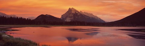 Framed Mt Rundle &amp; Vermillion Lakes Banff National Park Alberta Canada Print