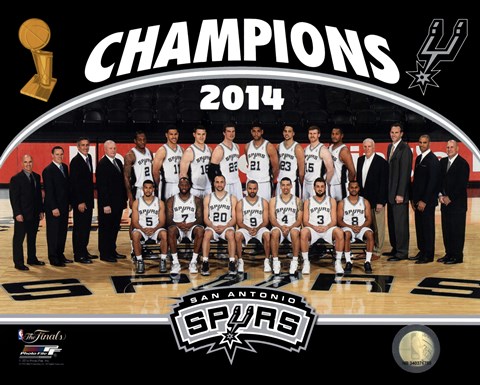 San Antonio Spurs 2014 NBA Champions Team Photo Fine Art Print by Unknown  at FulcrumGallery.com