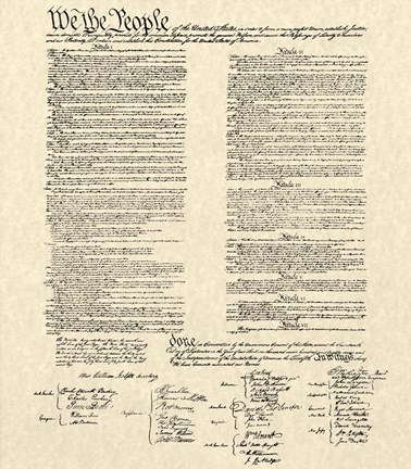 Framed Constitution Document Print