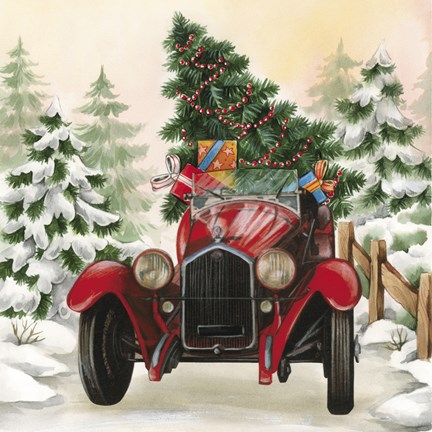 Christmas Tree Classic Car Ride I Fine Art Print by DBK-Art Licensing at  FulcrumGallery.com