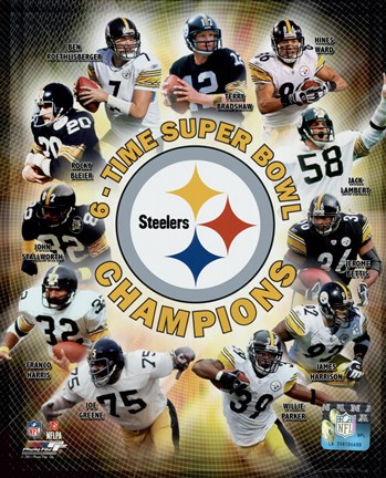 Pittsburgh Steelers 6-Time Super Bowl Champions Composite
