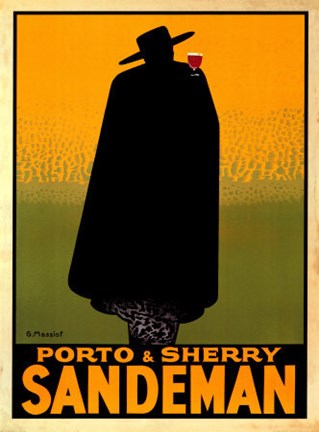 Framed Porto &amp; Sherry Sandeman 1931 Print