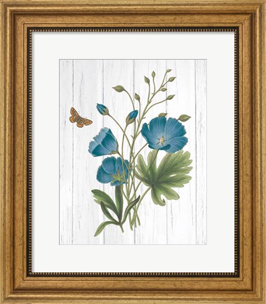 Framed Botanical Bouquet on Wood III Print