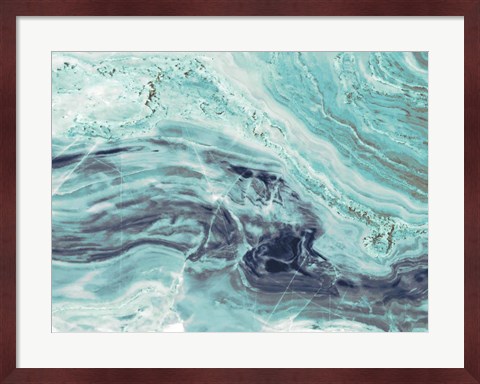 Framed Aqua Mineral Print