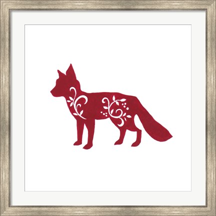 Framed Holiday Fox Print