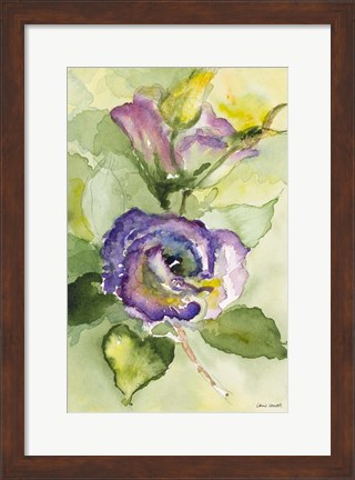 Framed Watercolor Lavender Floral II Print