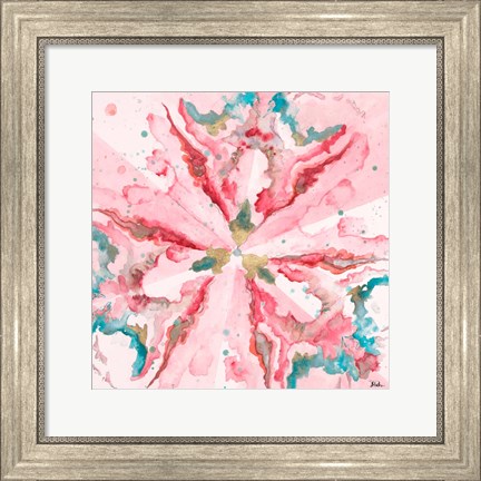 Framed Pink Constelllation Square Print