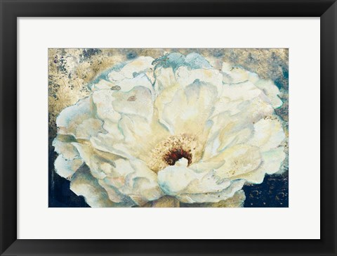 Framed Zuzu Peony of Navy and Gold Print