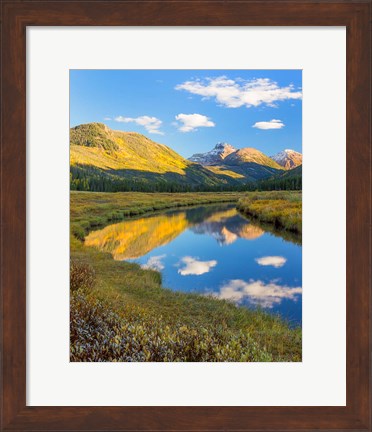 Framed Mountain And River Landscape Of The Wasatch Cache National Forest Print
