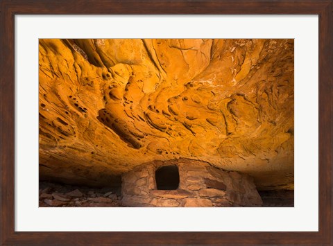 Framed Cap Rock Ruin, Cedar Mesa Wilderness Areal, Utah Print