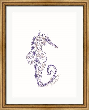 Framed S is for Seahorse Print