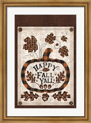 Framed Happy Fall Y&#39;all Print