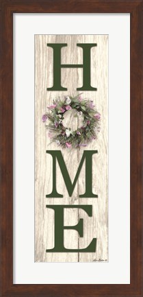 Framed Spring Home Wreath Print