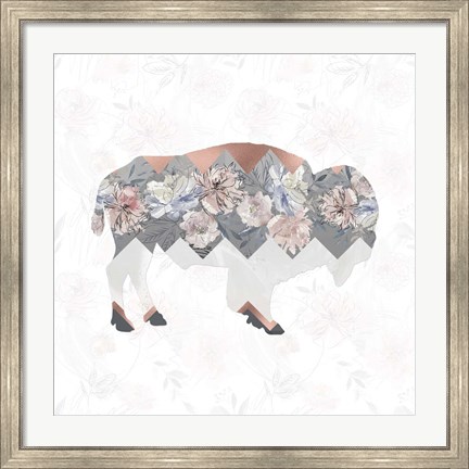 Framed Square Buffalo Print