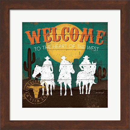 Framed Welcome to the Heart of the West Print