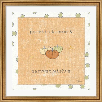 Framed Harvest Cuties III Orange Print