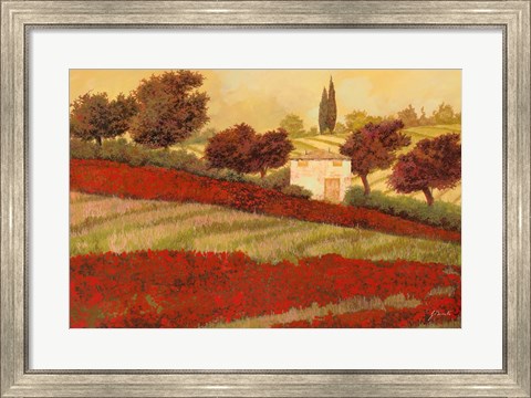 Framed Papaveri Toscana I Print