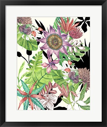 Framed Floral Paradise I Print