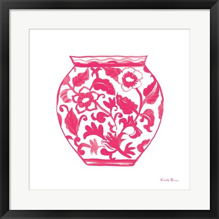 Framed Chinoiserie I Pink Print