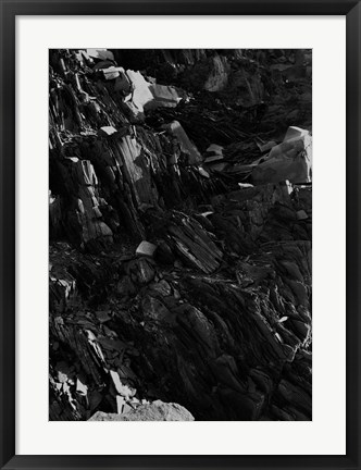 Framed Black Rock Print