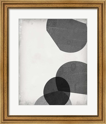 Framed Grey Shapes III Print
