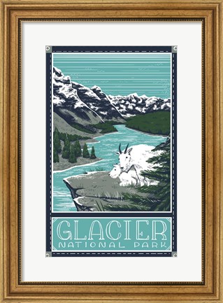 Framed Glacier National Parks Print