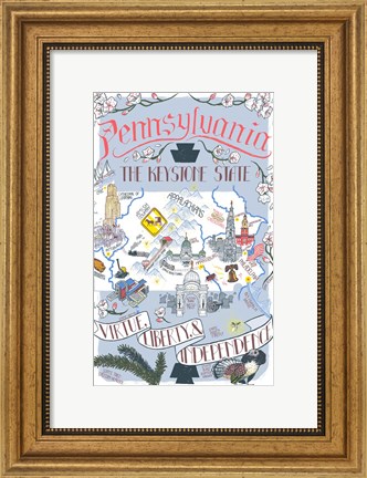 Framed Pennsylvania Print