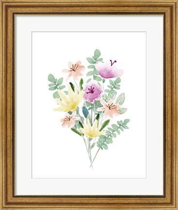 Framed Flower Burst II Print