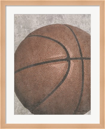 Framed Sports Ball - Basketball Print