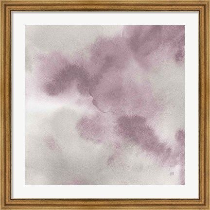 Framed Mauve Indigo Flow I Print