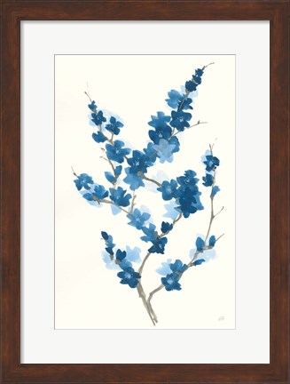 Framed Blue Branch II Print