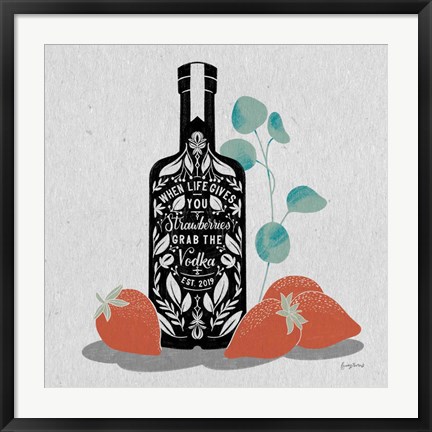 Framed Fruity Spirits Vodka Print