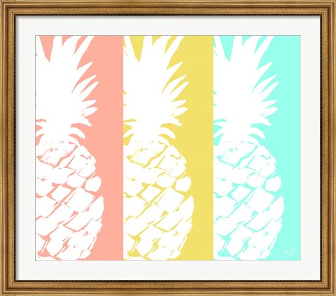 Framed Modern Pineapple Trio Print
