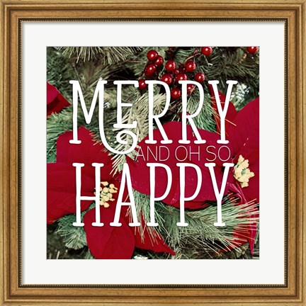 Framed Merry and Happy Print