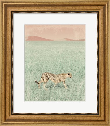 Framed Cheetah in the Wild Print