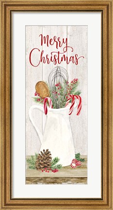 Framed Christmas Kitchen panel II-Merry Christmas Print