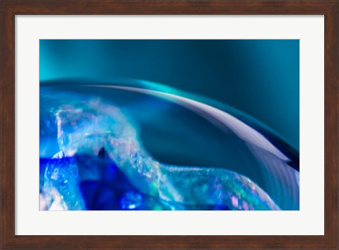 Framed Macro Of Colorful Glass 6 Print