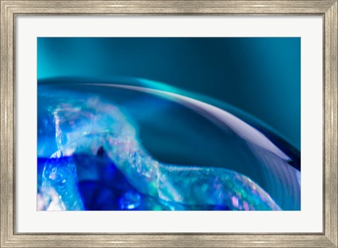 Framed Macro Of Colorful Glass 6 Print