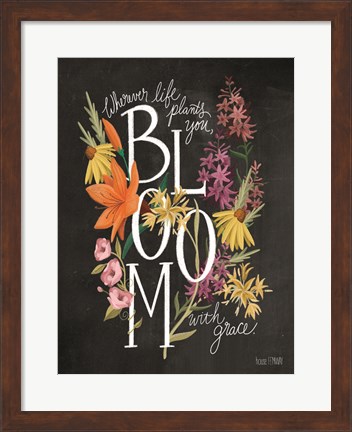 Framed Bloom with Grace Print