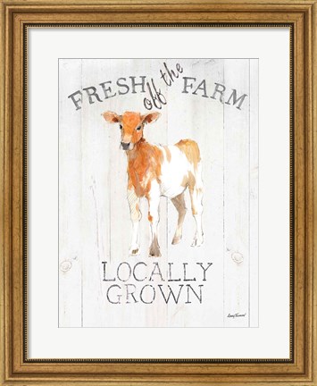 Framed Fresh off the Farm wood Print
