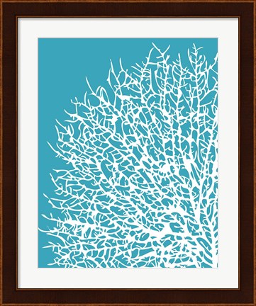 Framed Aqua Coral I Print