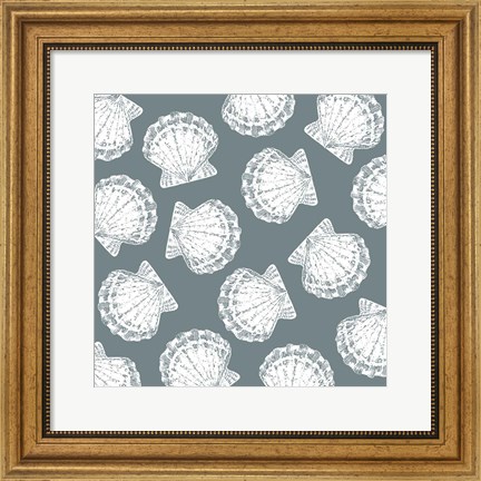 Framed Scattered Shells II Print