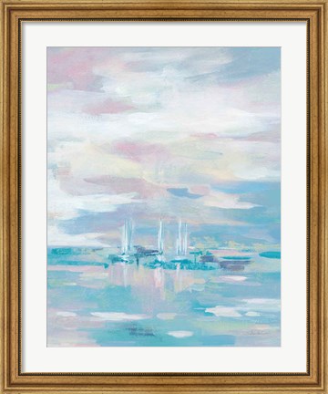 Framed Blue Waves Crop Print