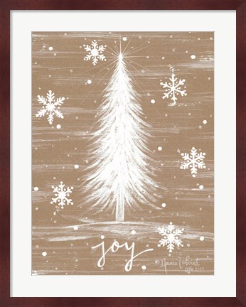 Framed Joy Christmas Tree Print