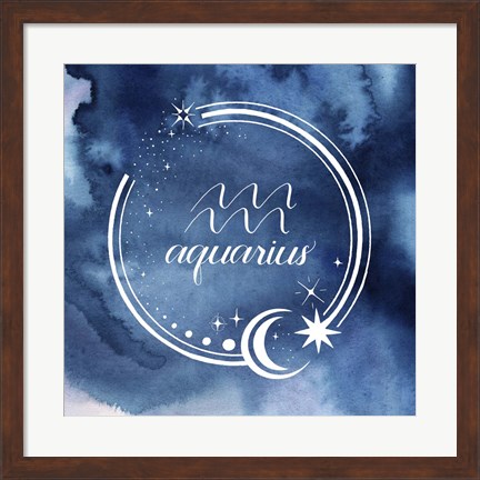 Framed Watercolor Astrology XI Print