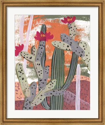 Framed Desert Flowers III Print